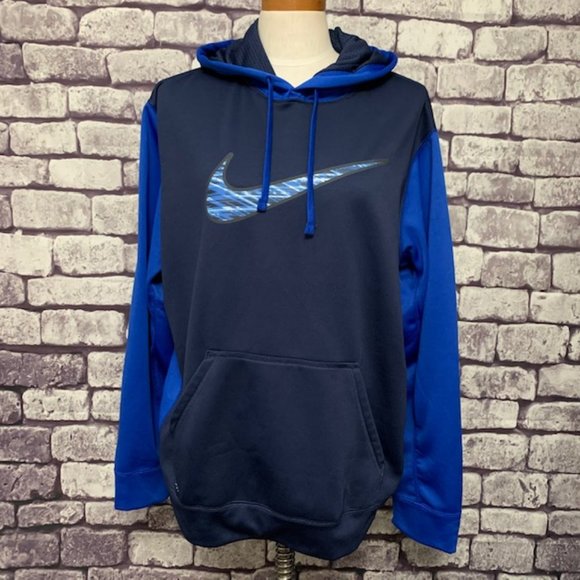Nike Other - Nike Therma-Fit Blue & Black Sweatshirt Size L